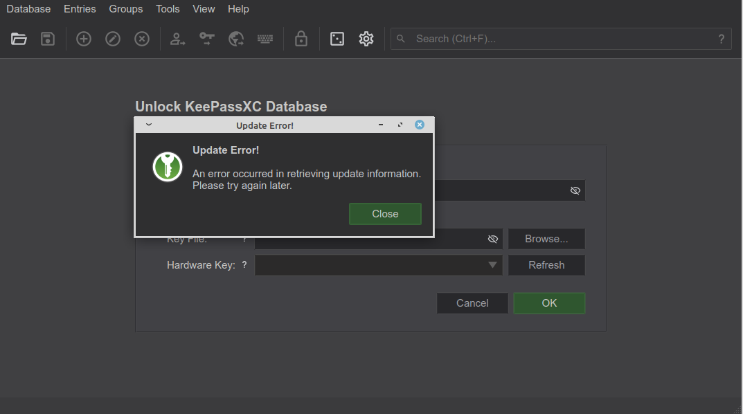 Lost ability to use network features · Issue #7126 · keepassxreboot ...