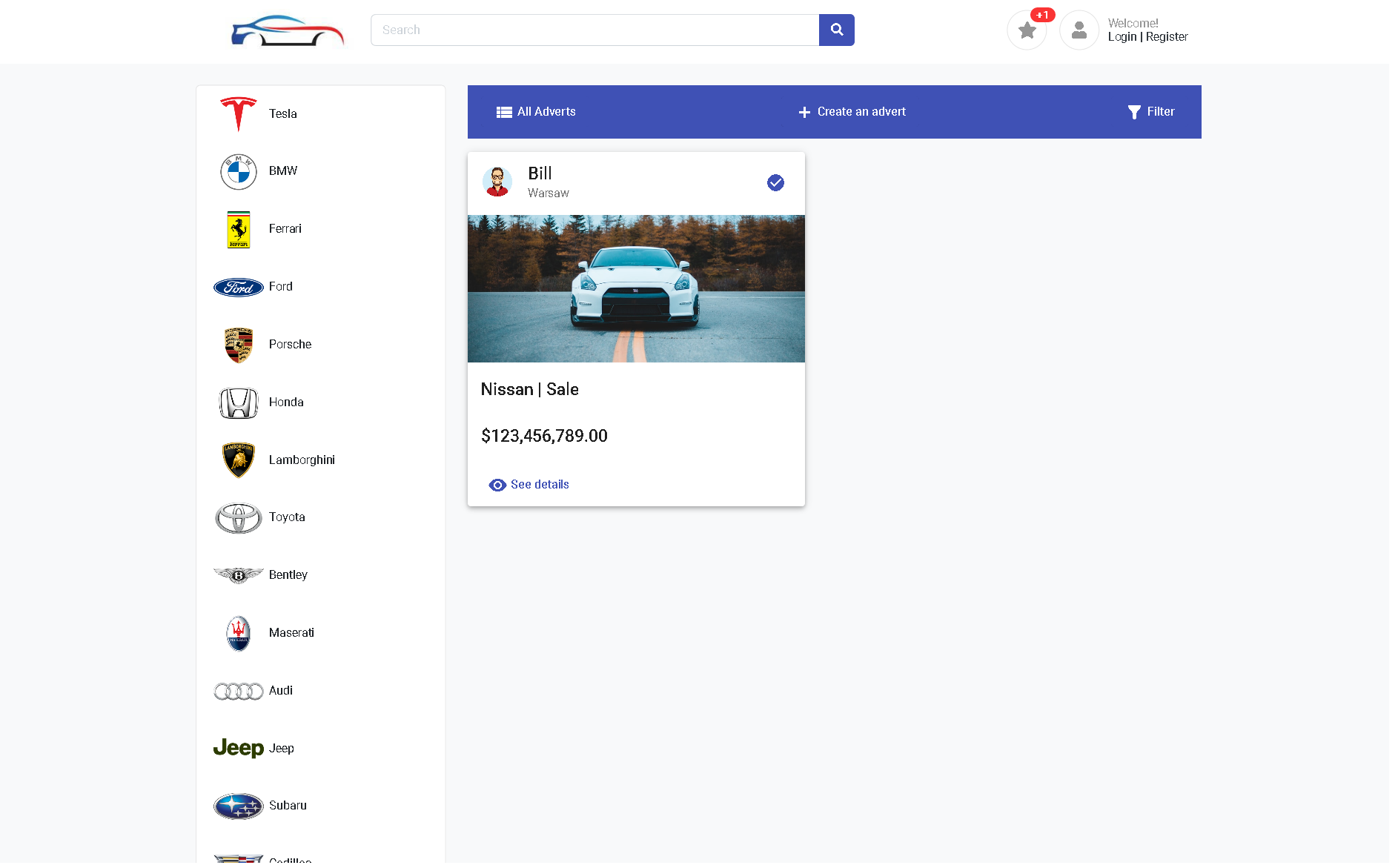 GitHub rstzkrt/carsaleapp A car sale advertisement application