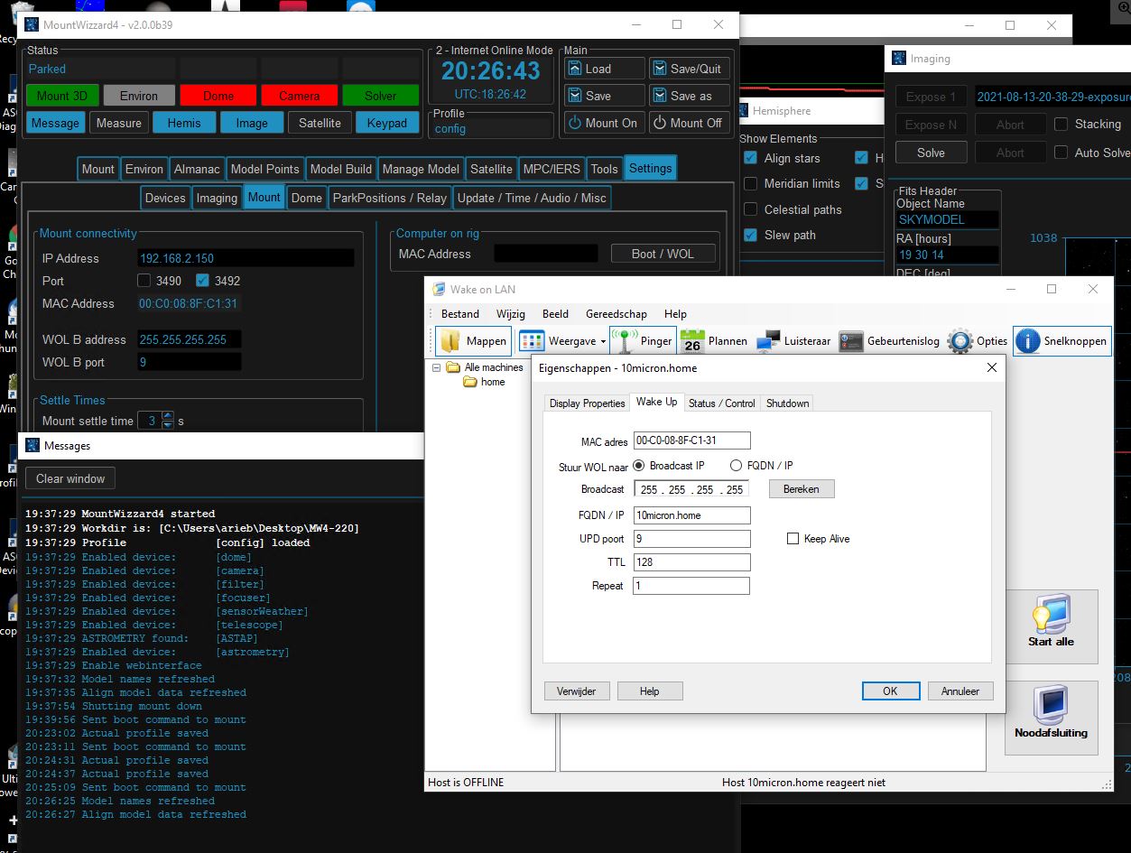 Start mount not working · Issue 169 · mworion/MountWizzard4 · GitHub