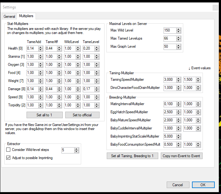Unable to add breed direwolf · Issue #360 · cadon/ARKStatsExtractor ...