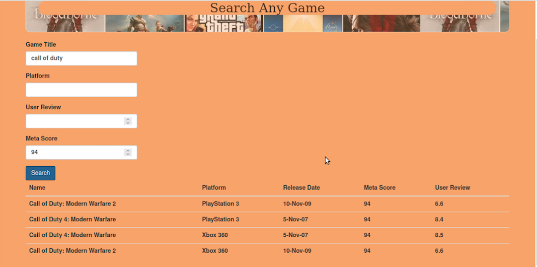 GitHub - ritoma14/Video-Game-Search-Catalog: Video game search catalog ...