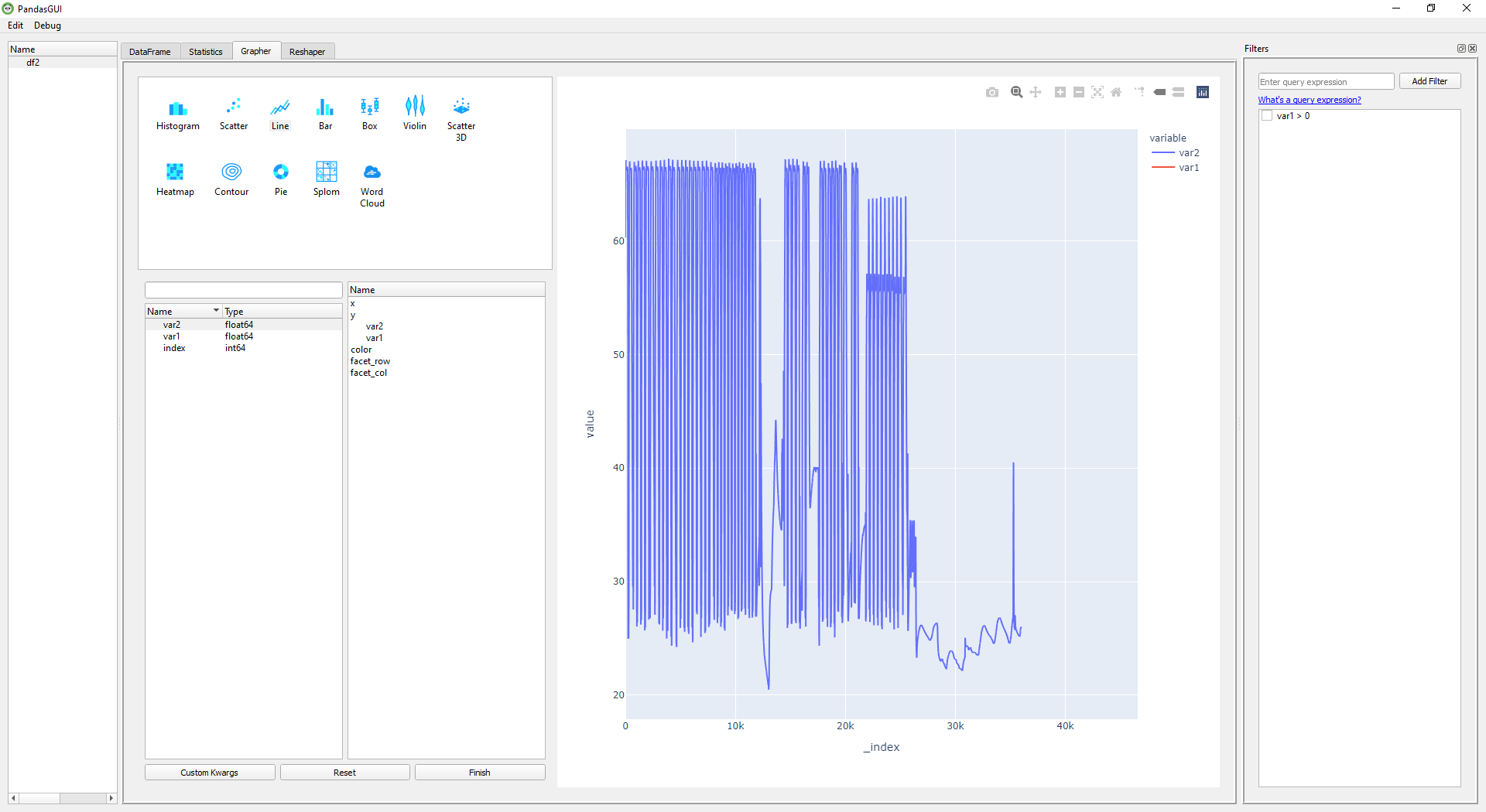 Line plot is not working when there is too much blank cells in the ...