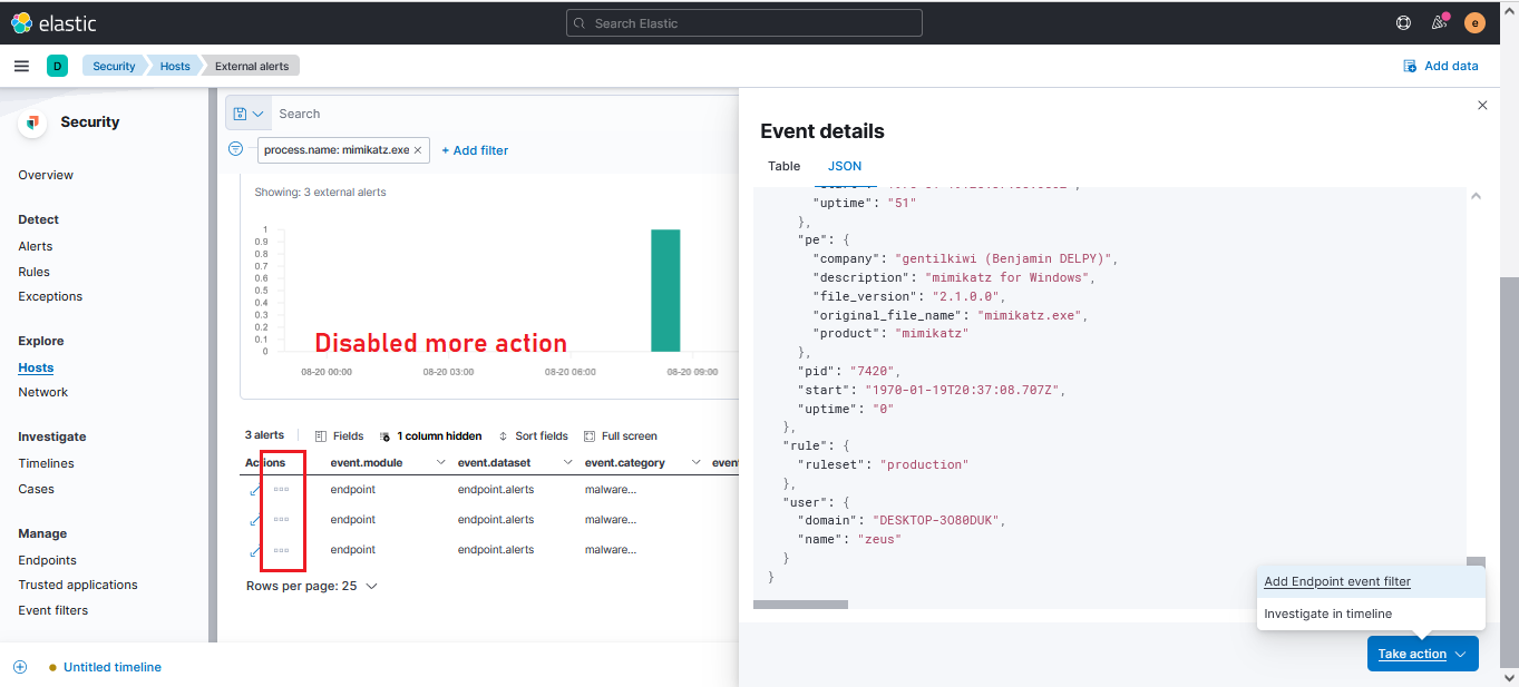 [Security Solution]More action disabled for External Alerts · Issue ...