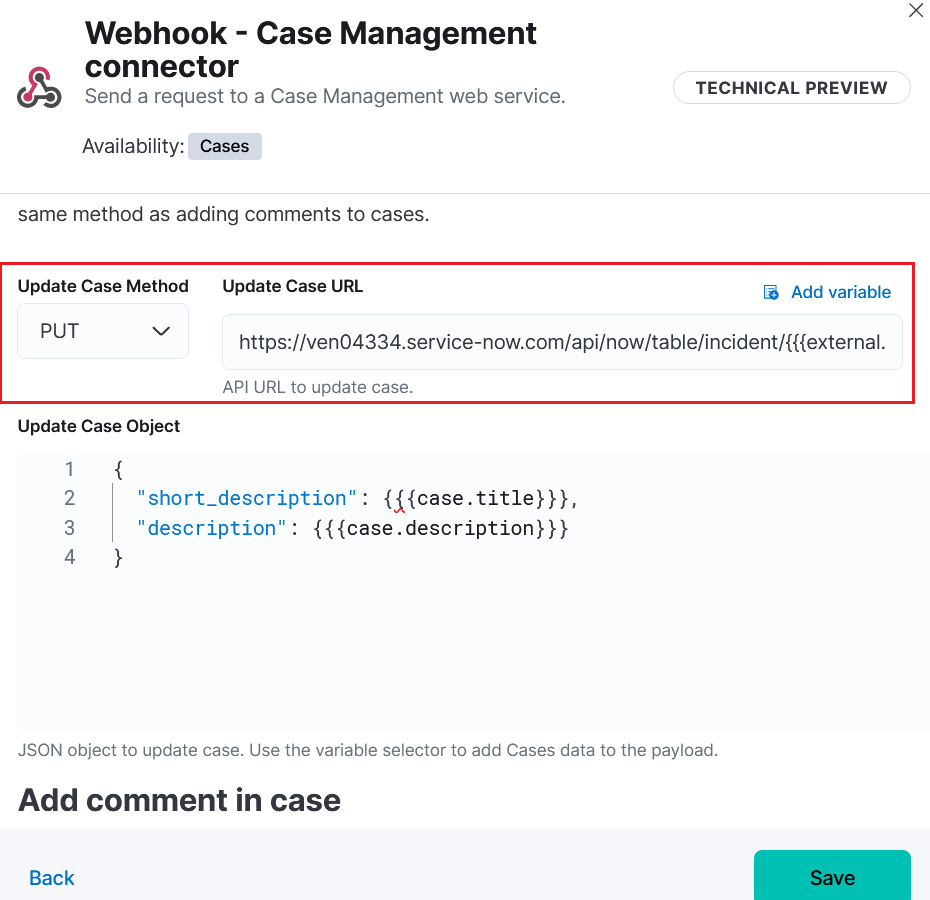 [Security Solution]hookCase Connector Form Step 4 Field