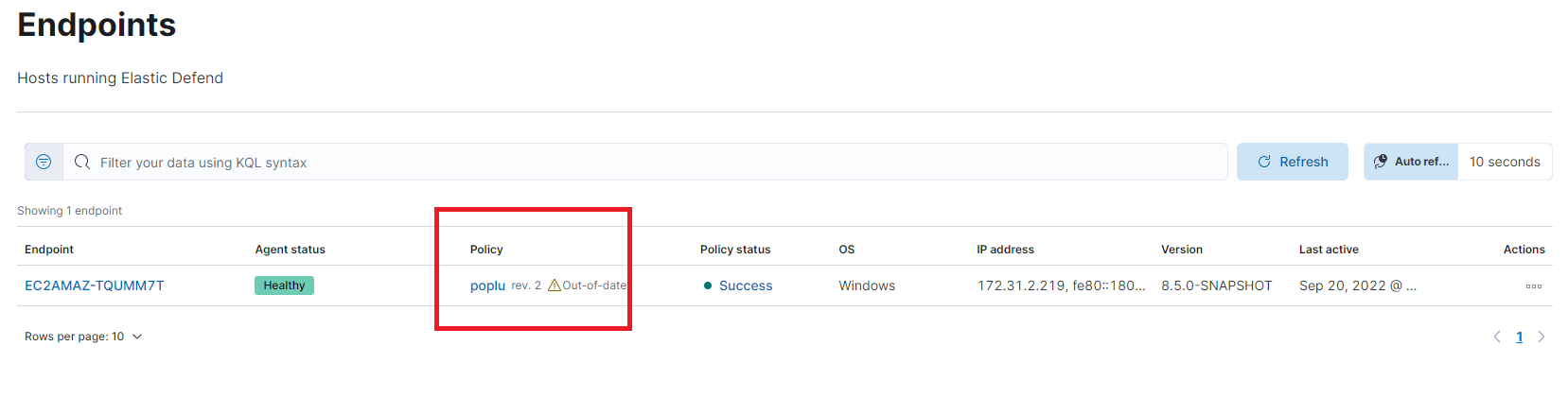 [Security Solution]Endpoint security not getting install until we add ...