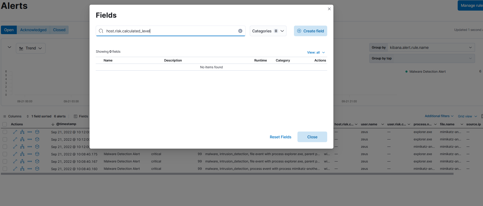 [Security Solution]host.risk.calculated_level and user.risk.calculated