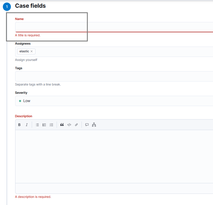 [Security Solution]A title is required should have to be A name is ...