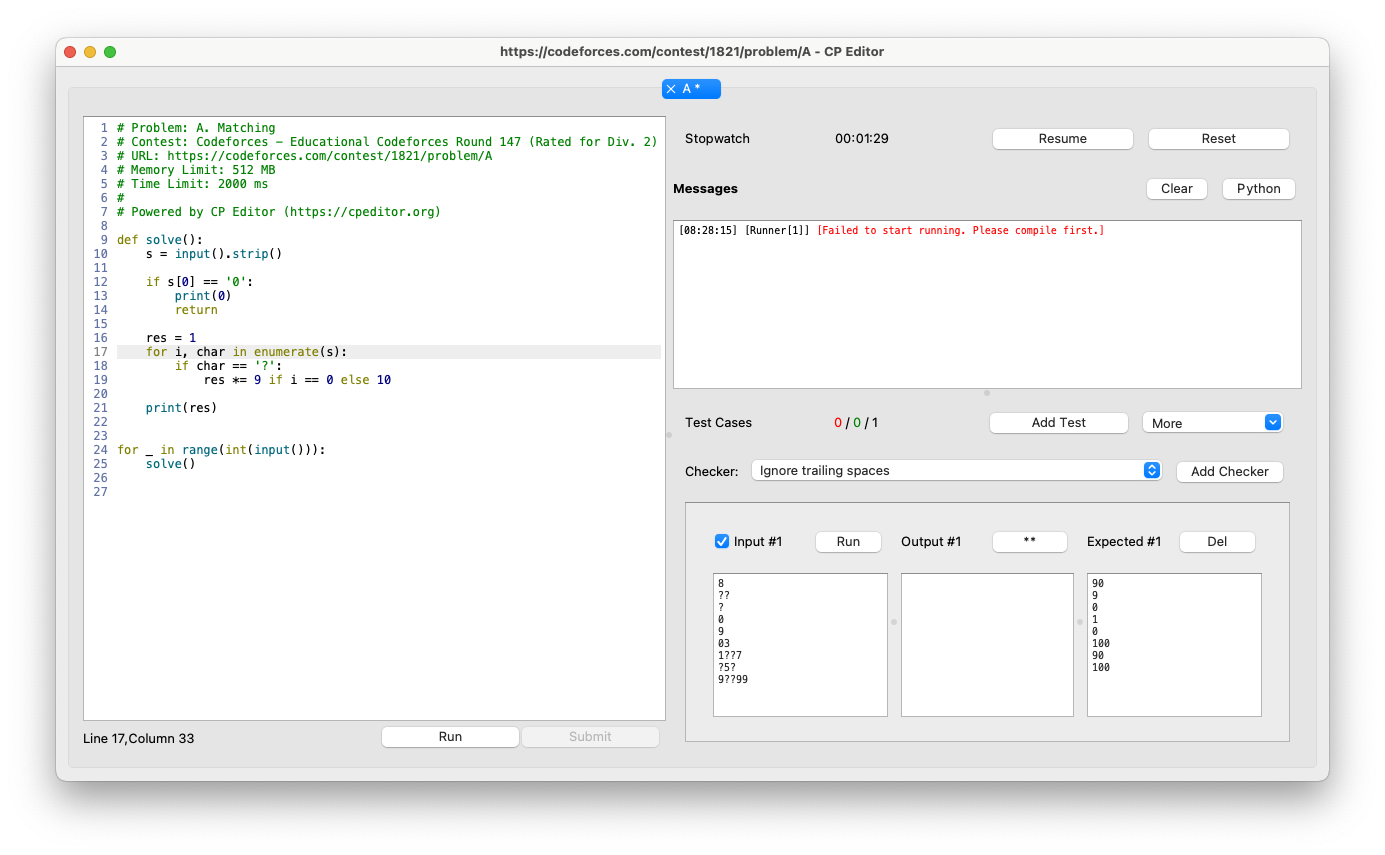 Python "Please compile first." on Run command · Issue 1175