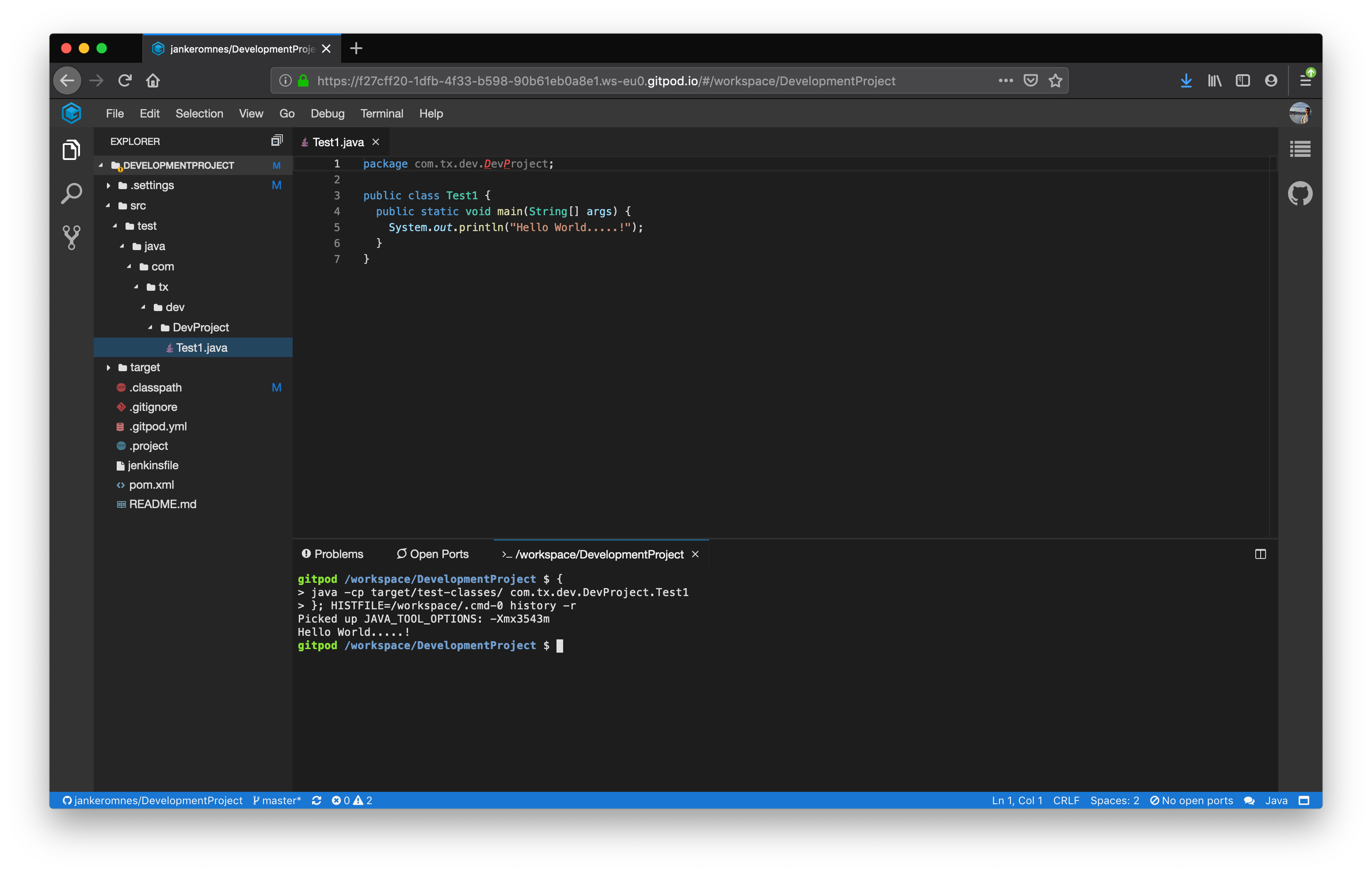 Add automated dev setup using Gitpod by jankeromnes · Pull Request #1 ...