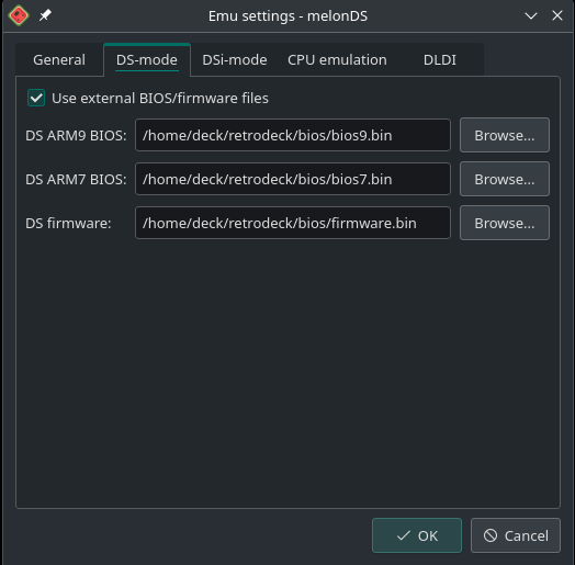 MelonDS SA Verify BIOS path · Issue 351 · XargonWan/RetroDECK · GitHub