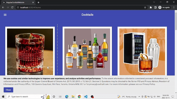 GitHub - eugenehan94/Angular-Material-Cocktail-Website