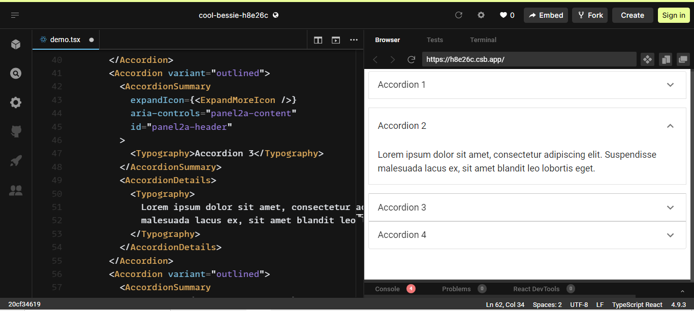 Accordion variant outlined and not last child is missing bottom border