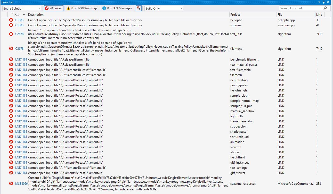 C2678 Error when build filament v1.9.2 · Issue #3327 · google/filament ...