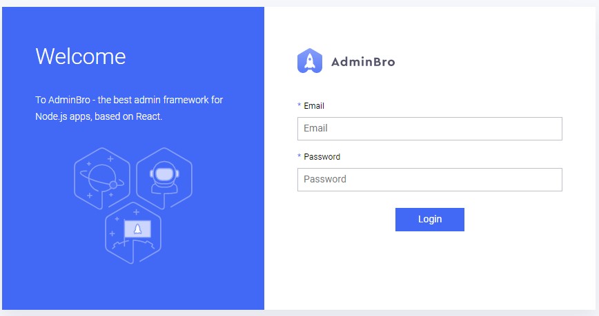 Admin login page