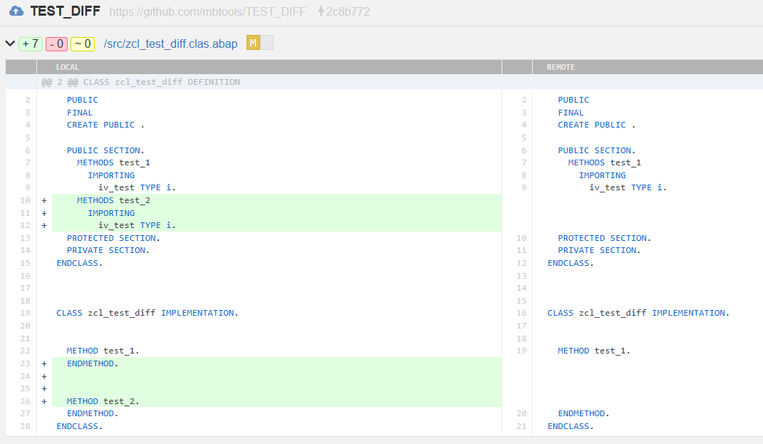 Incorrect display of diffs · Issue #4395 · abapGit/abapGit · GitHub