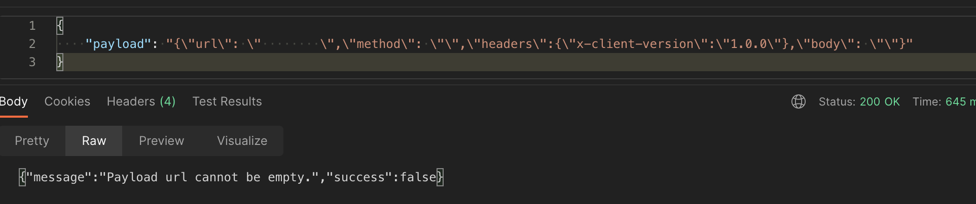 url:method cannot be empty