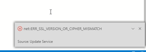 Check for Updates failing due to SSL error · Issue #15621 · microsoft ...