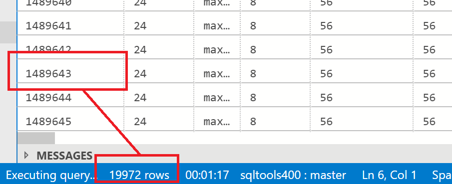 Row count not updated in statusbar while query executing · Issue #5334 ...