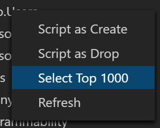 Object Explorer context menu items incorrectly ordered · Issue #1533 ...