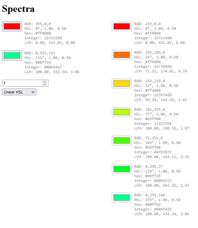 GitHub - Tythos/spectra: simple web app for color conversion and ...