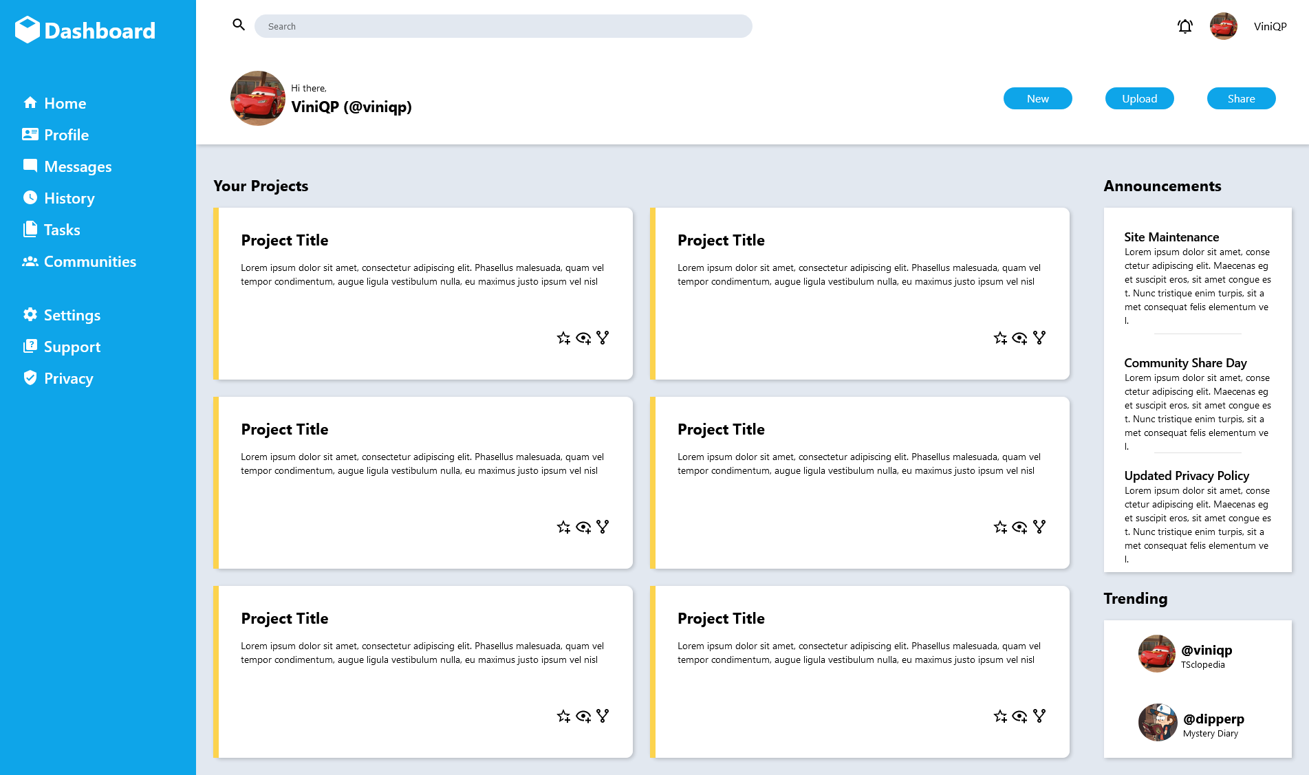 GitHub - ViniQP/admin_dashboard