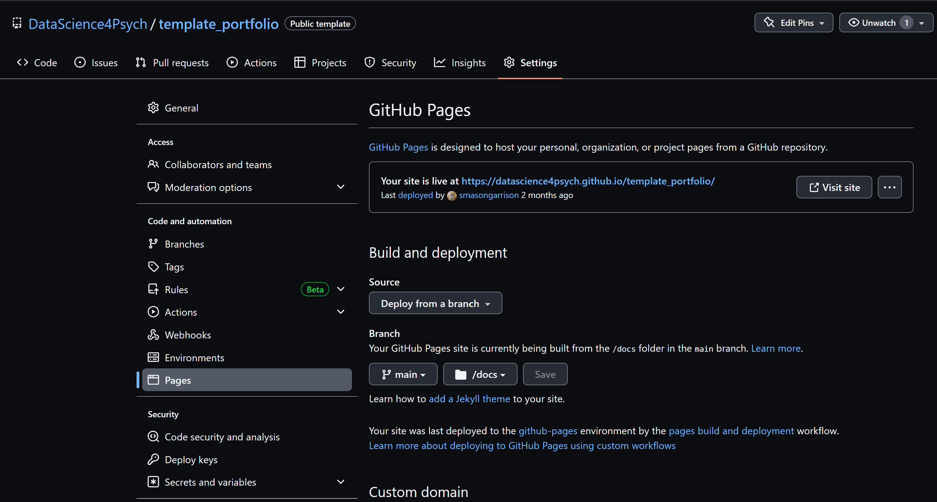 GitHub - DataScience4Psych/template_portfolio: This template should ...