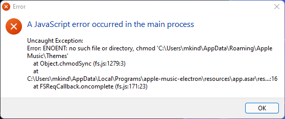 A JavaScript error occurred in the main process · Issue #184 · ciderapp ...