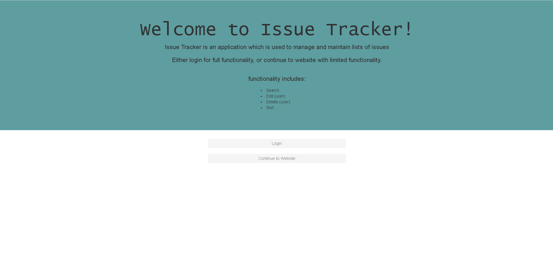 GitHub - hobbs131/Issue_Tracker: Issue Tracker is a full-stack ...