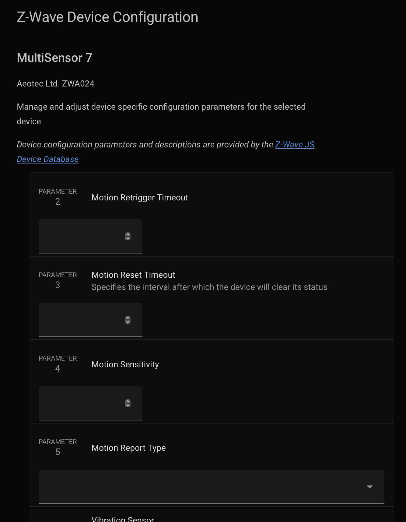 Zwave JS no longer scans parameters list from Aeotec 700 series