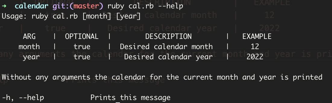 GitHub - filippomassarelli/unix-calendar-clone: A clone of the `cal ...