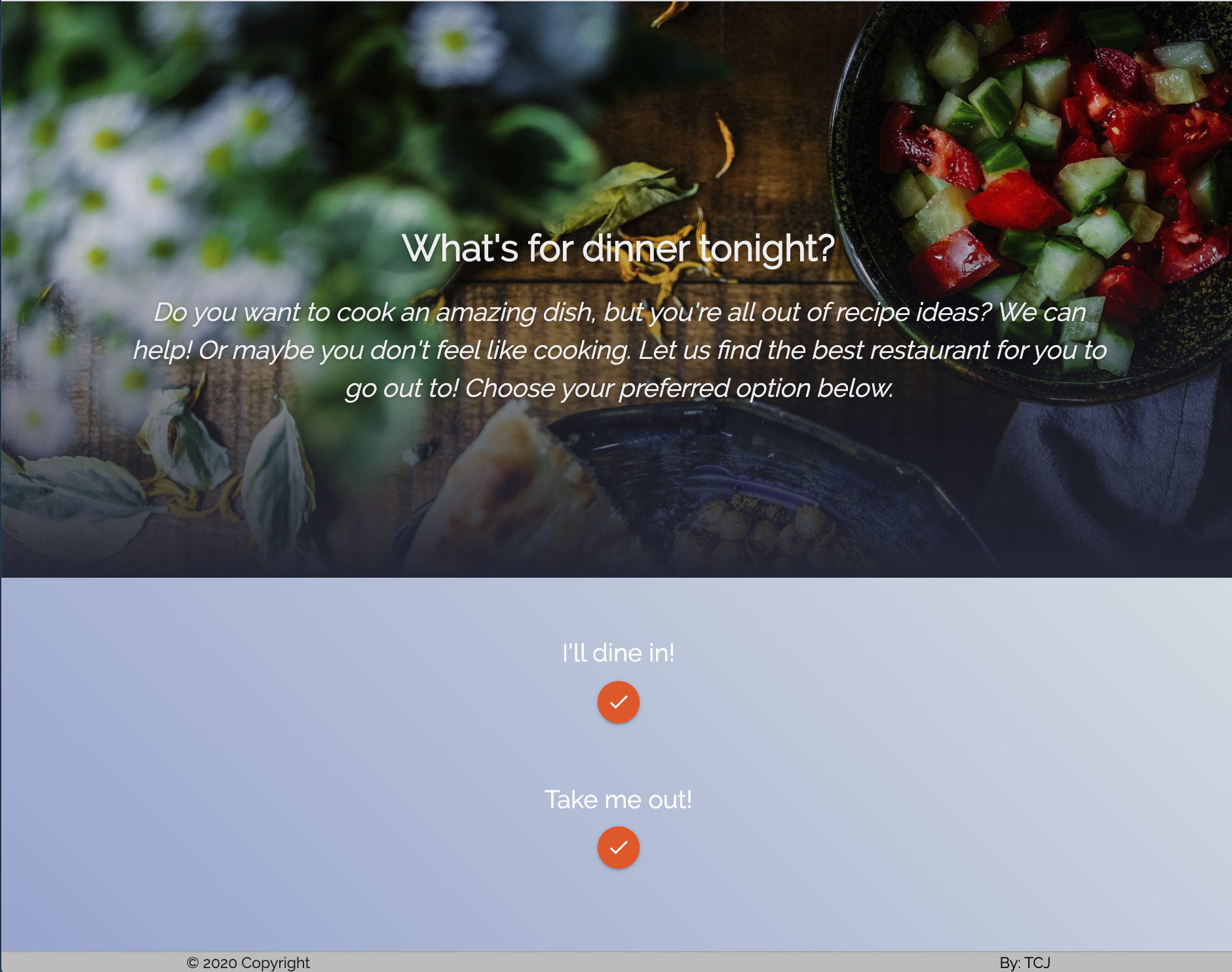 GitHub - TiffanyCasey/Whats-For-Dinner: What's For Dinner gives you ...