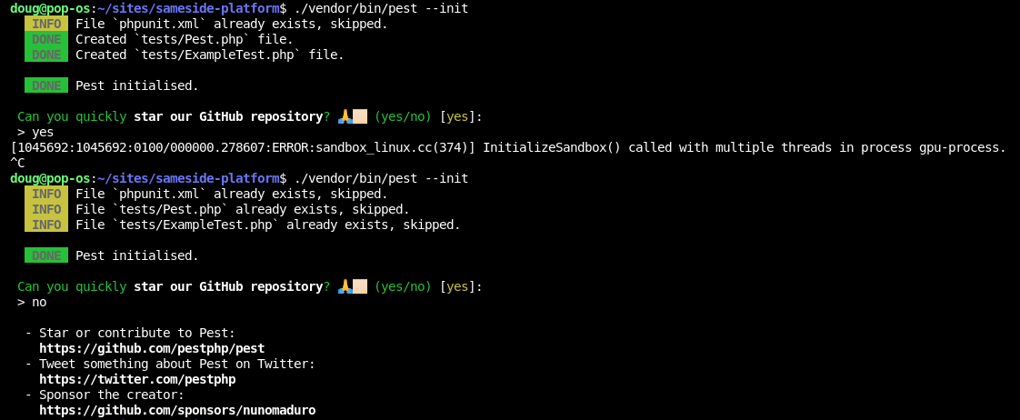 "Can you quickly star our Github repository?" causes InitializeSandbox ...