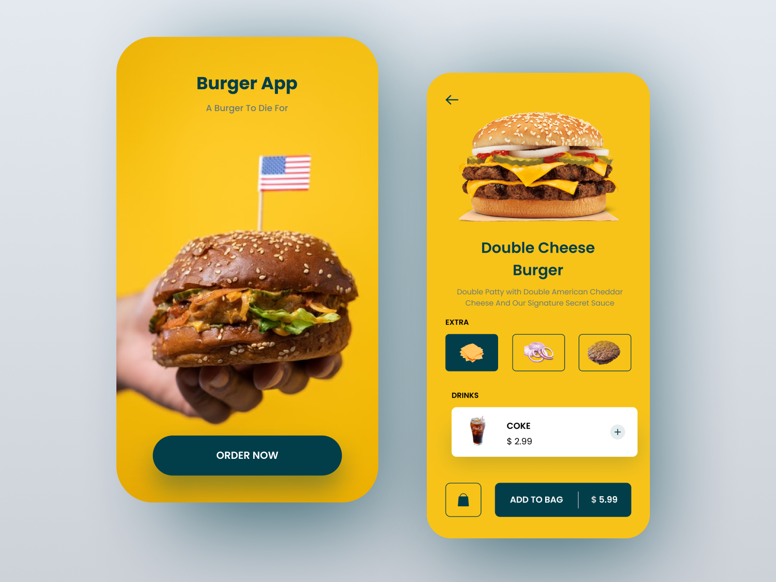 GitHub - rafidmuhammad/Burger-App: A two pages flutter project that ...