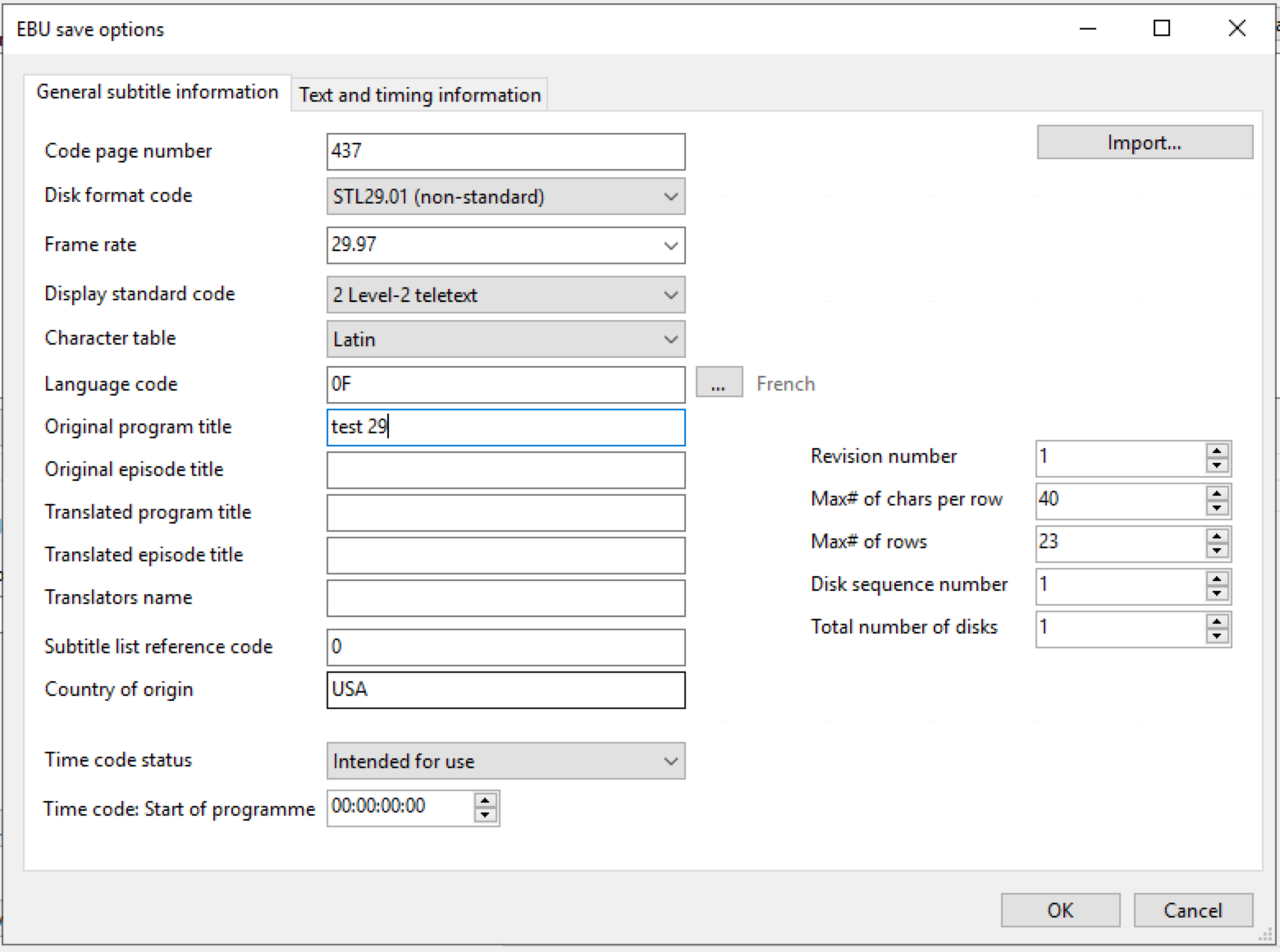 0057 Format File Batch convert - setting Disk format Code in 23,97 and 29,97 doesn't ...