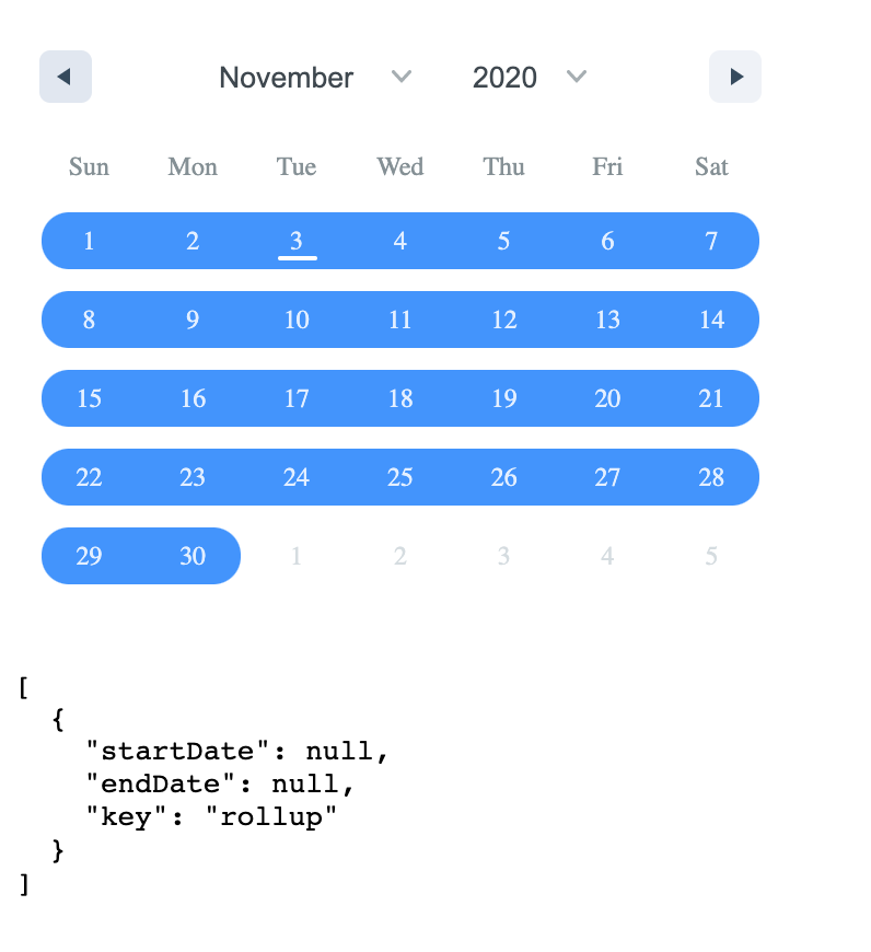 React range