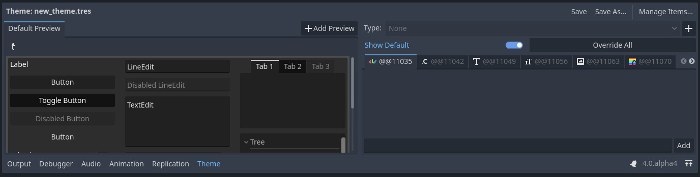 Godot Tabcontainer Example Theme editor incorrectly names tabs in it's TabContiner with auto ...