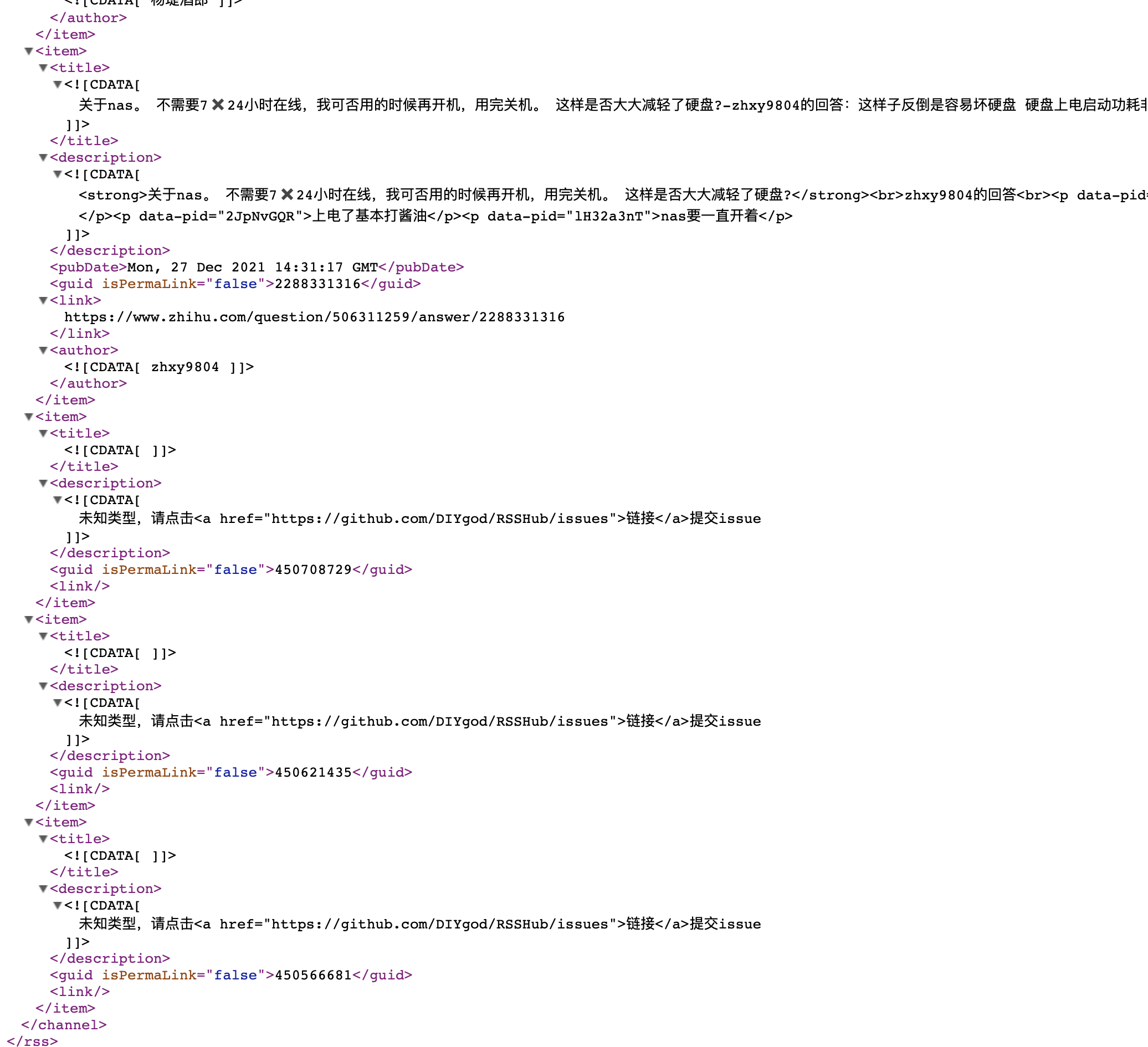 知乎话题未知类型 · Issue #8783 · DIYgod/RSSHub · GitHub