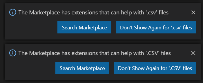 Marketplace recommender should ignore case on extensions · Issue #95211 ...