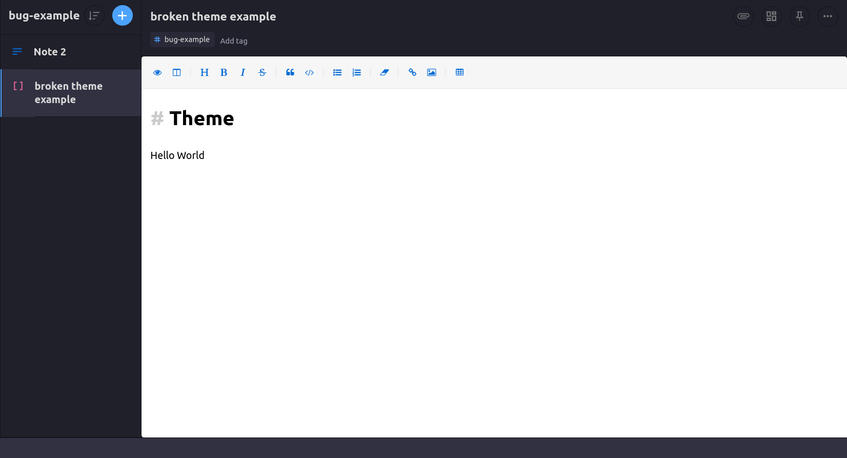 Broken themes on editor area · Issue #1760 · standardnotes/forum · GitHub