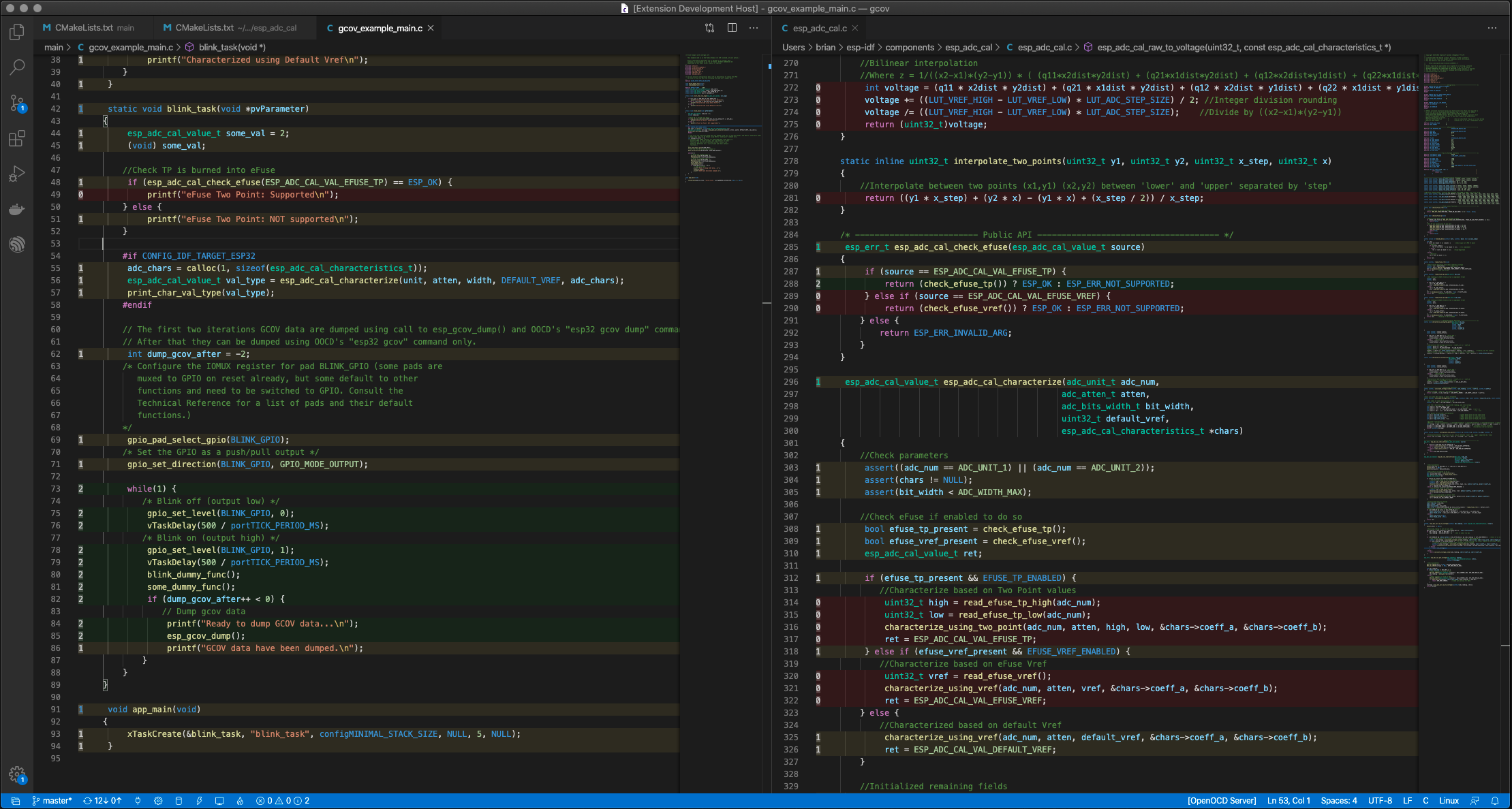Code coverage (VSC312) by brianignacio5 · Pull Request 90 · espressif