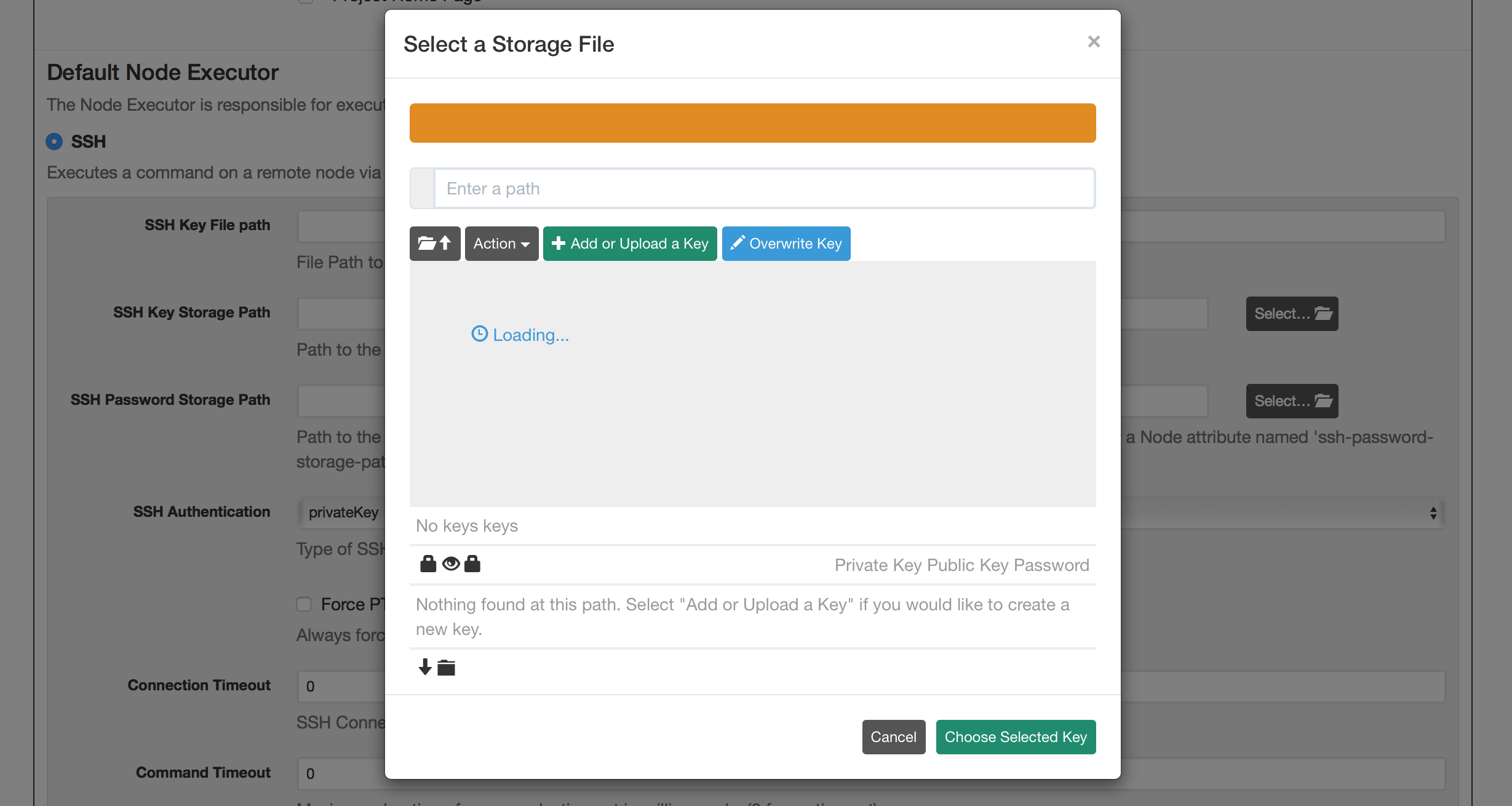 Key Storage Selector doesn't work on Config Page · Issue 2785