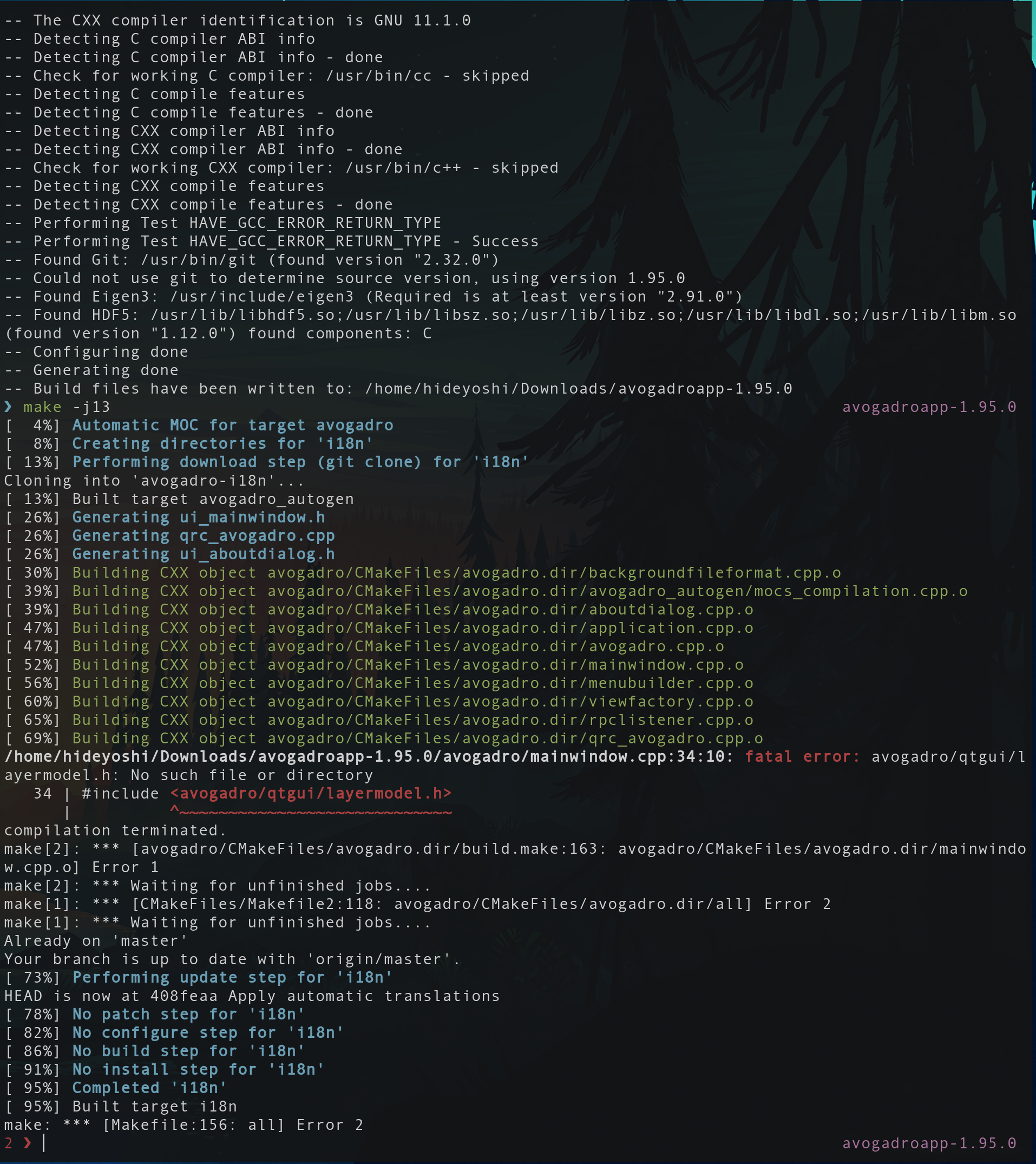 Error on compilation Arch Linux · Issue #193 · OpenChemistry ...