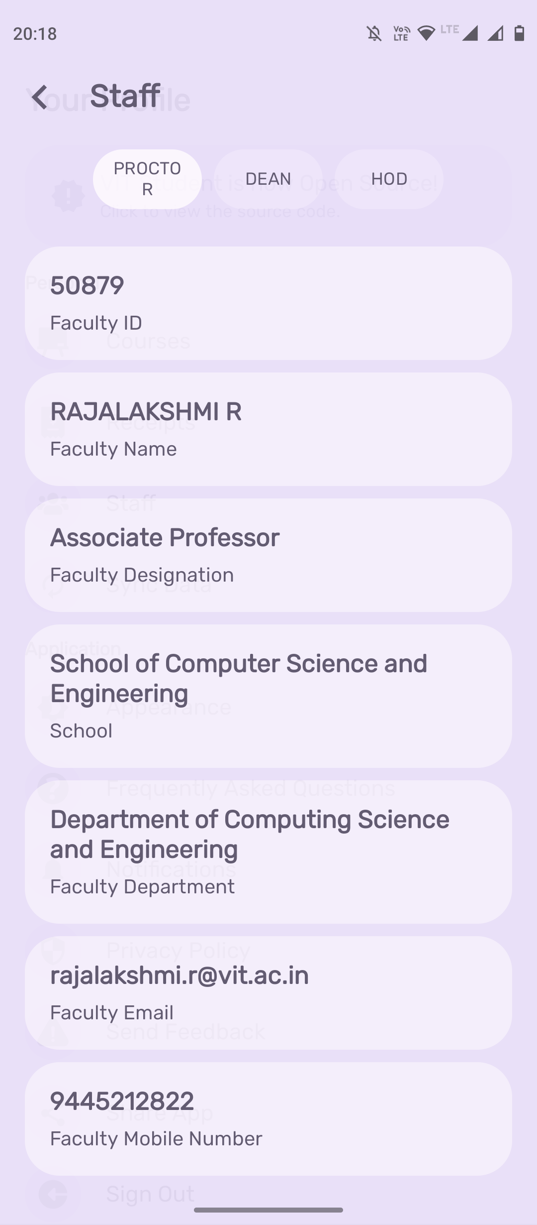 Copy staff phone number and email on long click · Issue 19 · therealsujitk/androidvtopchennai