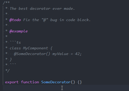 (bug/improvement) Ignore doc comment tags inside code block. · Issue ...