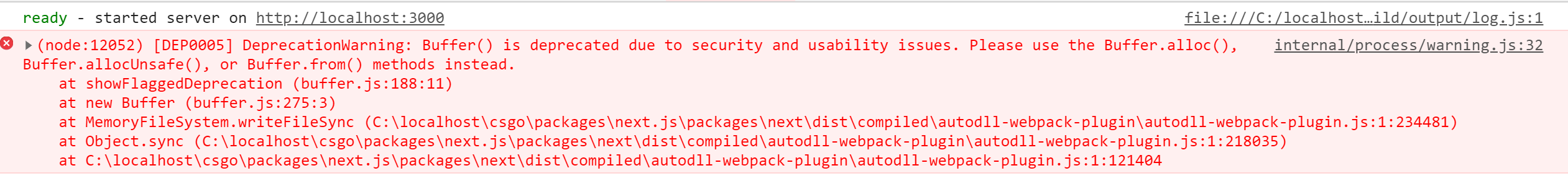 [WARN] new Buffer used in compiled autodll-webpack-plugin · Issue ...