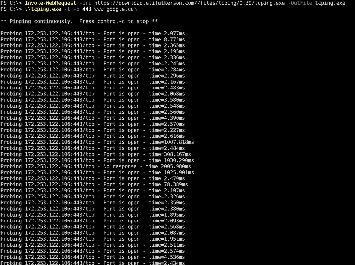 unstable networking latency from within pods running on a Windows ...