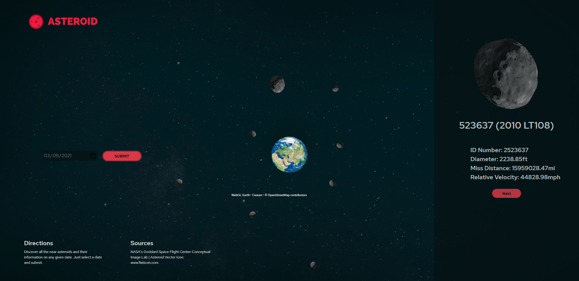 GitHub - jcabanos/AsteroidTracker: An interactive and visual website ...