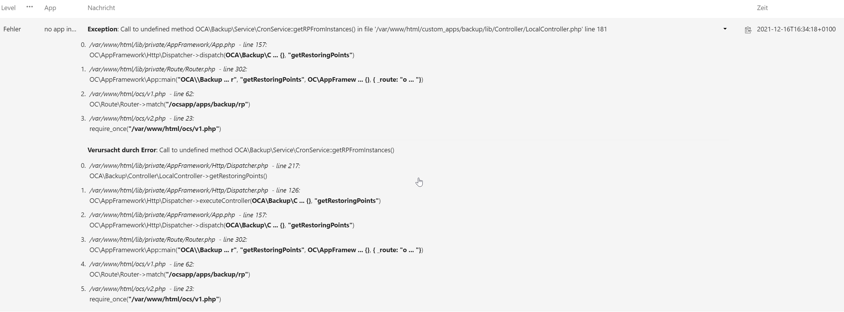 Errors after update from 1.0.0 => 1.0.1 · Issue #116 · nextcloud/backup ...