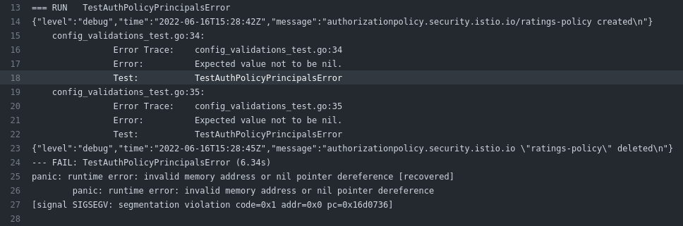 [e2e] Flaky test fix TestAuthPolicyPrincipalsError · Issue #5219 ...