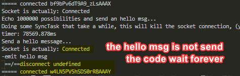 emit msg trigger the socket disconnection and lost the msg · Issue ...
